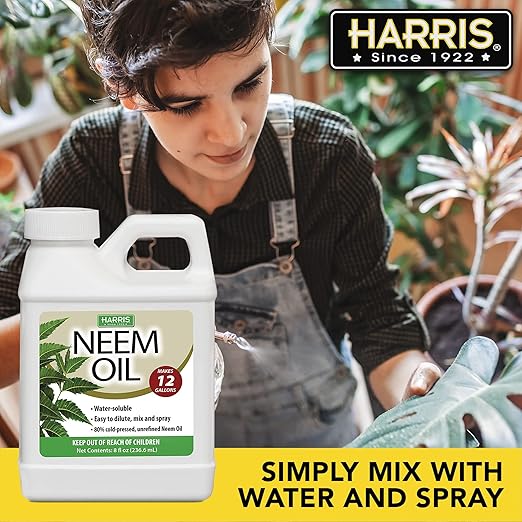HARRIS Neem Oil Cold Pressed Water Soluble Concentrate, Makes 12 Gallons