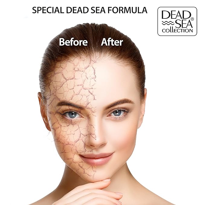 Dead Sea Collection Facial Vitamin C Kit - Day Cream (1.69fl.oz/50ml jar) & Facial Serum (1.69fl.oz/50ml bottle) - Pure Dead Sea Minerals - Anti-Wrinkle Hydration Smooth and Moisturized Skin