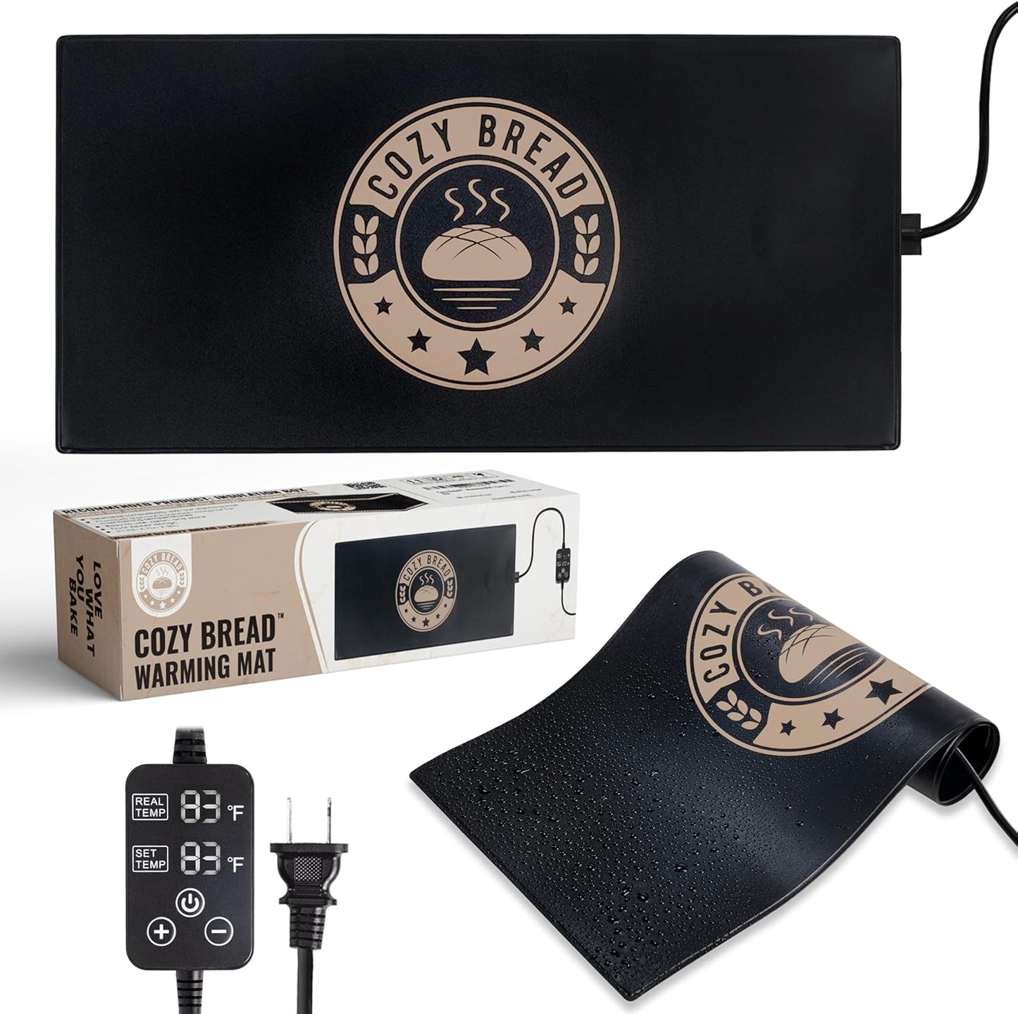 Sourdough Bread Proofing Mat for Home Bakers | USA Brand | Thermostat Controlled Bread Proofer (10" x 21") | Dough Riser Heating Mat