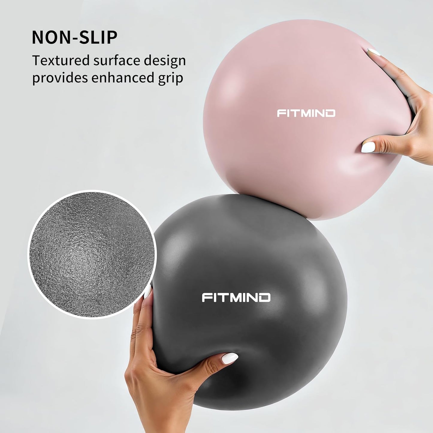 Pilates Ball 10 Inch Anti-Burst Slip Resistant Mini Yoga Ball for Fitness, Core Training, Physical Therapy, Balance, Stability, Stretching 200kg 440lbs Capacity  Black