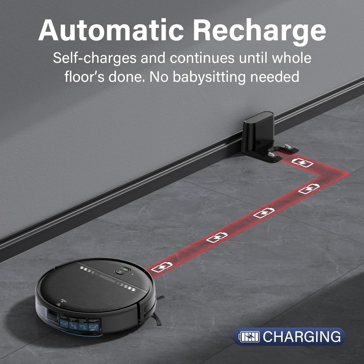 Robot Vacuum and Mop Combo, 2-in-1 Robot Vacuum Cleaner, Perfect for Pet Hair, Hard Floor and Carpet, Anti-Bump, Anti-Fall, App, Voice and Remote Control