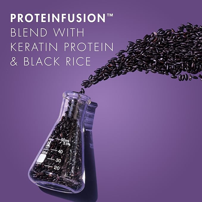 Nexxus Keraphix Shampoo With ProteinFusion for Damaged Hair Keratin Protein, Black Rice, Silicone-Free 33.8 oz