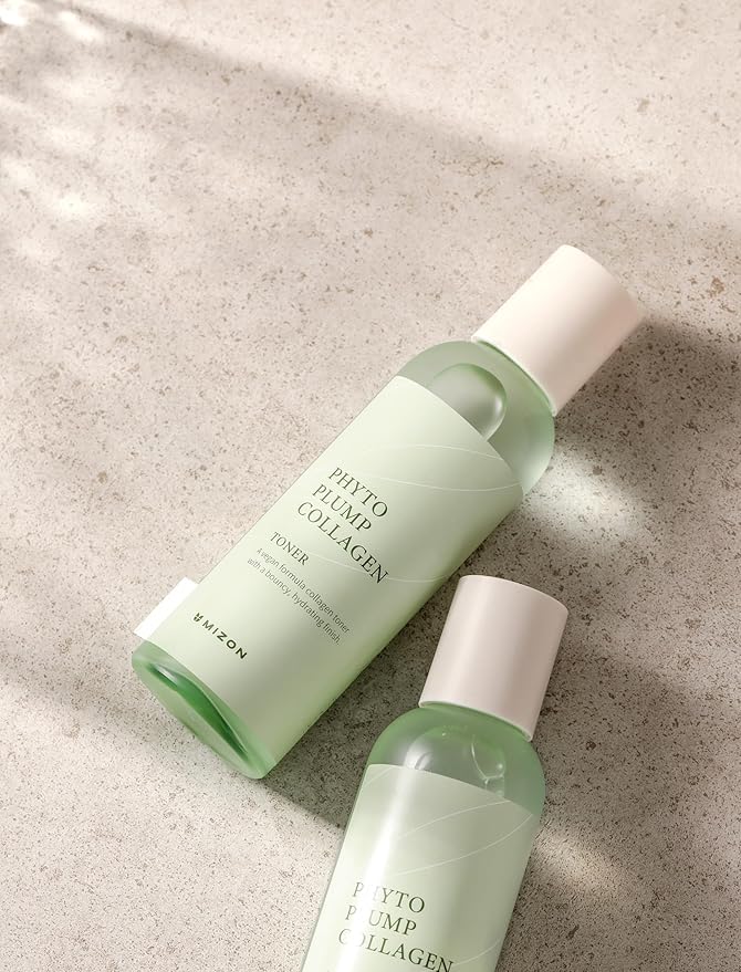 MIZON Special Edition Gift Set - Phyto Collagen Line Toner (5.07oz) + Serum (1.01oz)+ Day Cream (1.69oz) Vegan Collagen, Skincare Set, Vegan Kit