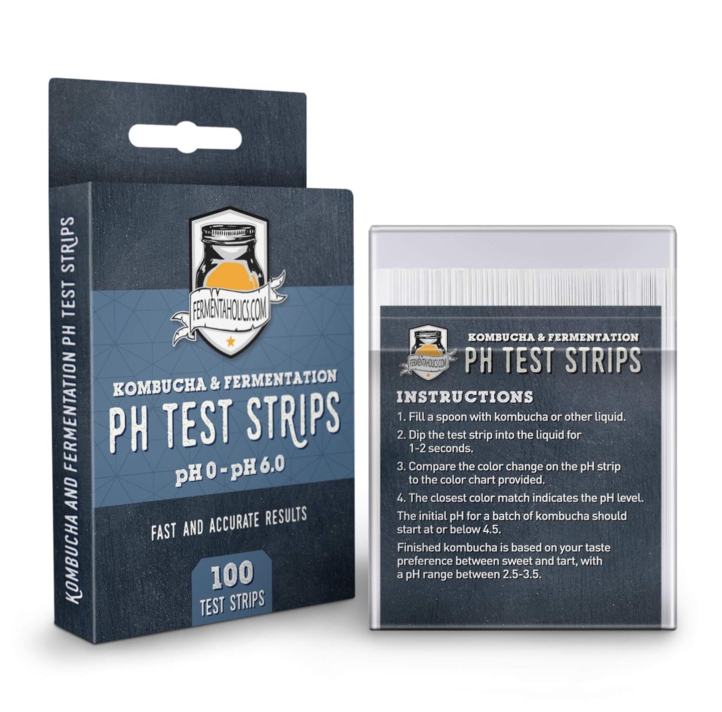 Kombucha & Fermentation pH Test Strips (pH Test Strip Sticks)