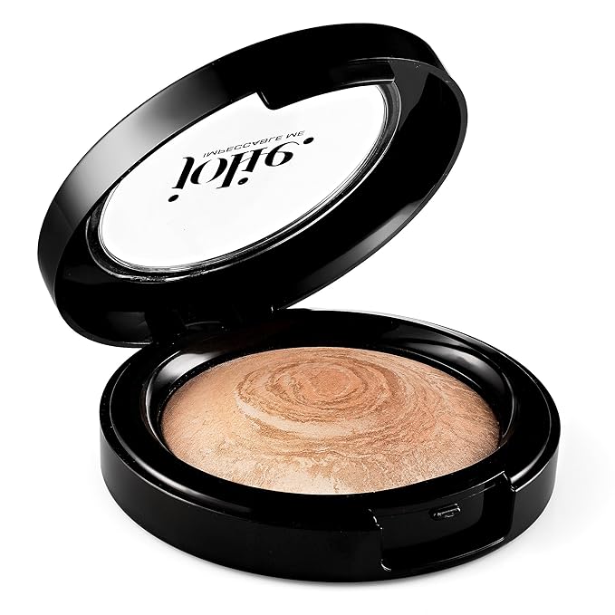 Jolie Marbleized Baked Finishing Powder Bronzer, Highlighter (Satin Glow)