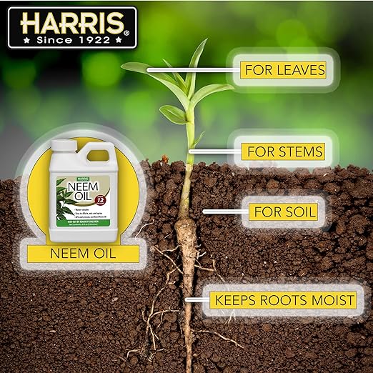 HARRIS Neem Oil Cold Pressed Water Soluble Concentrate, Makes 12 Gallons