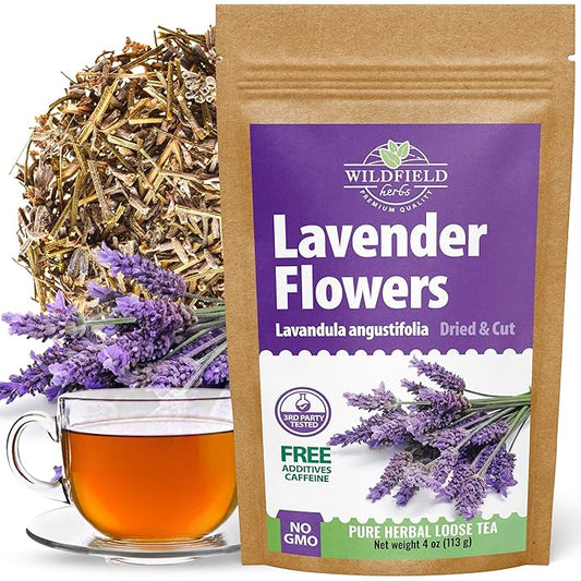 4 oz. Dried Lavender Flowers Herb Tea (Lavandula angustifolia) - 113 g Lavender Herbs Dried Tea Flores de lavanda