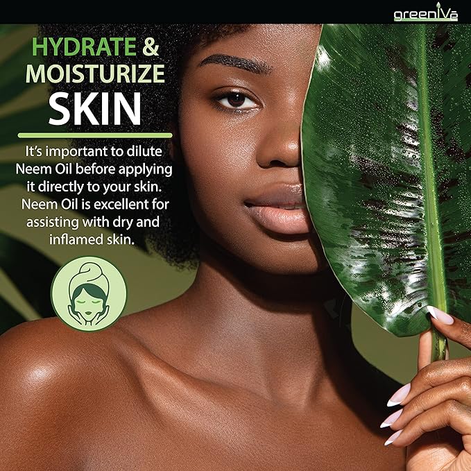 GreenIVe Neem Oil 100% Pure Organically Cold Pressed Virgin (8 Ounce)