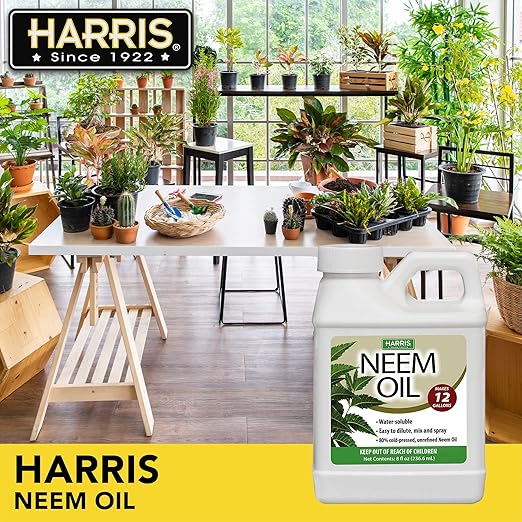 HARRIS Neem Oil Cold Pressed Water Soluble Concentrate, Makes 12 Gallons
