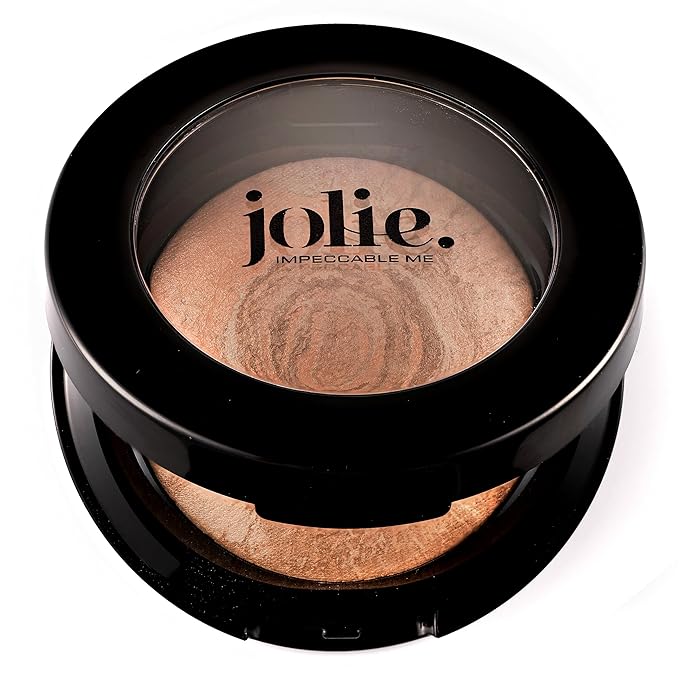 Jolie Marbleized Baked Finishing Powder Bronzer, Highlighter (Satin Glow)