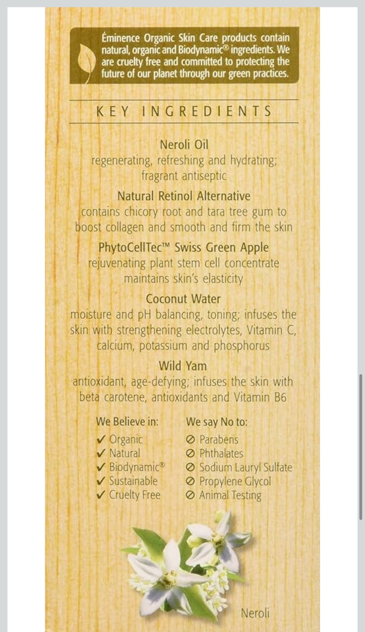 Eminence Organic Skincare Neroli Age Corrective Eye Serum, 1 Fluid Ounce