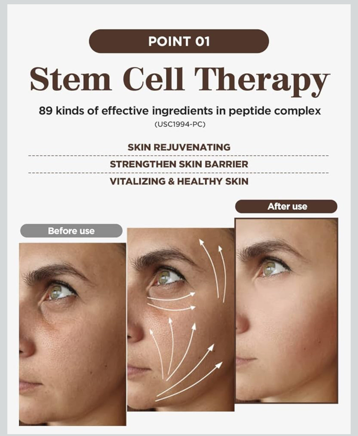 GD11 Premium RX Revitalizing Eye Cream | Anti-Aging & Anti-Wrinkle Cream for Elasticity Care with Stem Cell Extract & Shea Butter | Hydrating, Soothing, and Cooling Cream with Metal Massager, 1.01 oz.