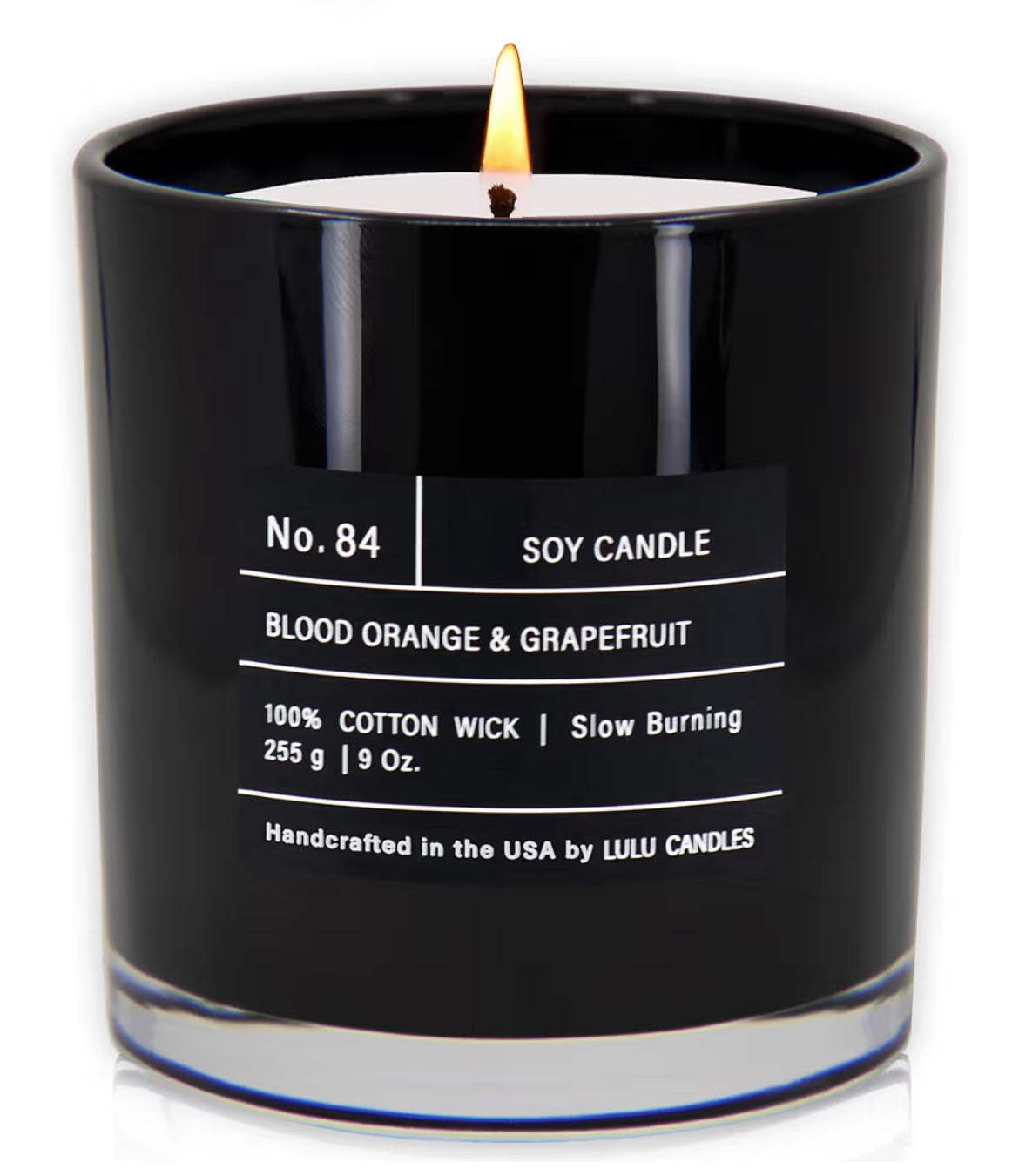 Lulu Candles | Blood Orange & Grapefruit | Luxury Scented Soy Jar Candle | Hand Poured in The USA | Highly Scented Long Lasting (9 Oz.)