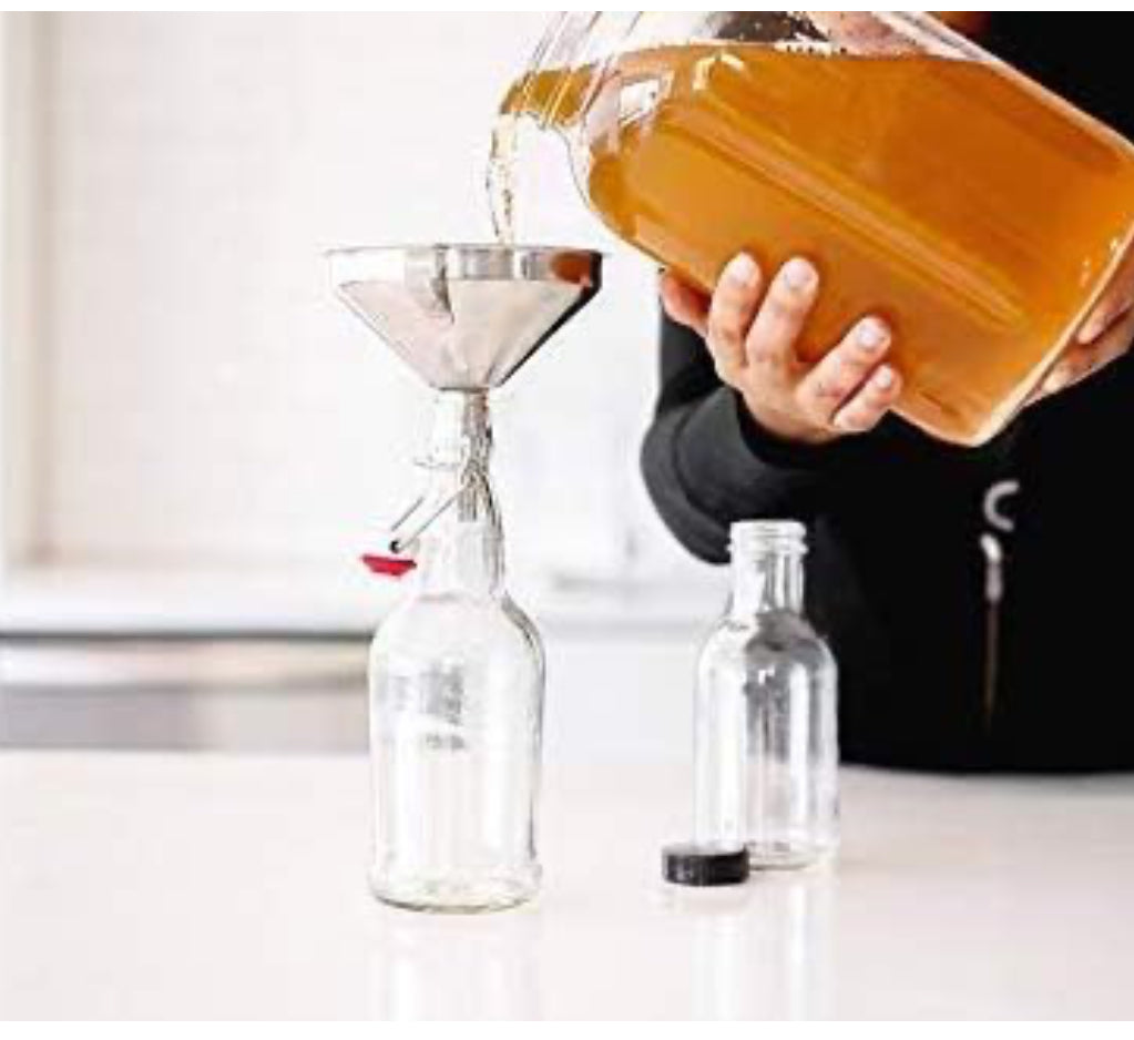 Kombucha Starter Kit – Includes Organic SCOBY, Starter Liquid, 1 Gallon Glass Jar, Temp Gauge, Tea, and Sugar