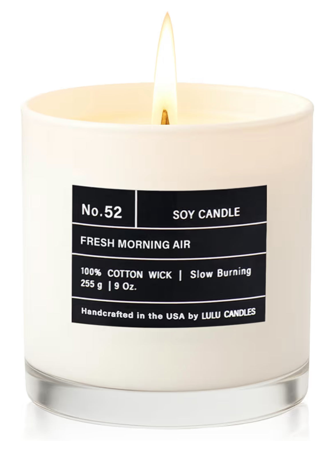Lulu Candles | Fresh Morning Air | Luxury Scented Soy Jar Candle | Hand Poured in The USA | Highly Scented & Long Lasting (9 Oz.)