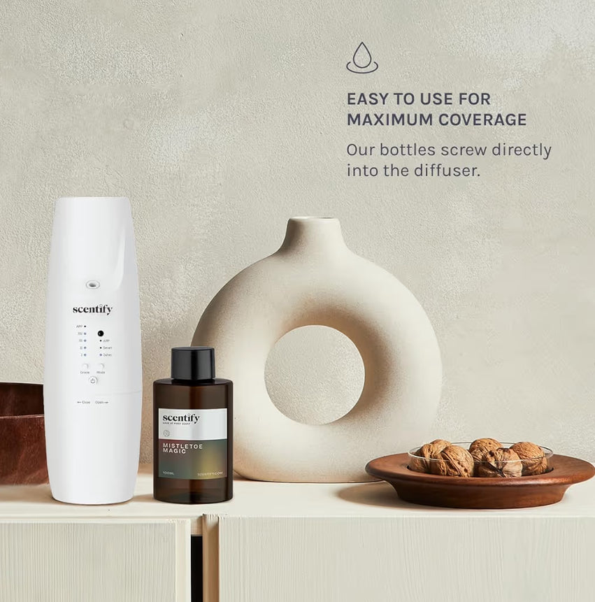 Scentify Holiday Mistletoe Magic Luxurious Relaxing Aromatherapy Fragrance Aroma Oil
Christmas, Refill Scent, for Oil Diffusers, Pine, Oak, Moss, Clove, Cedar, 100ml, 3.38oz