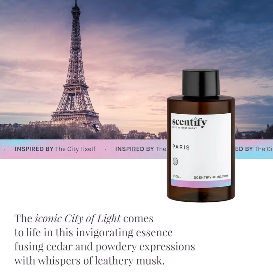 Scentify Paris Aroma Oil Refill Berry Floral Amber Powdery Scents Relaxing 100ml 3.38 oz
Aromatherapy, Diffuser Fragrance, for Oil Diffusers, Luxurious, Scent