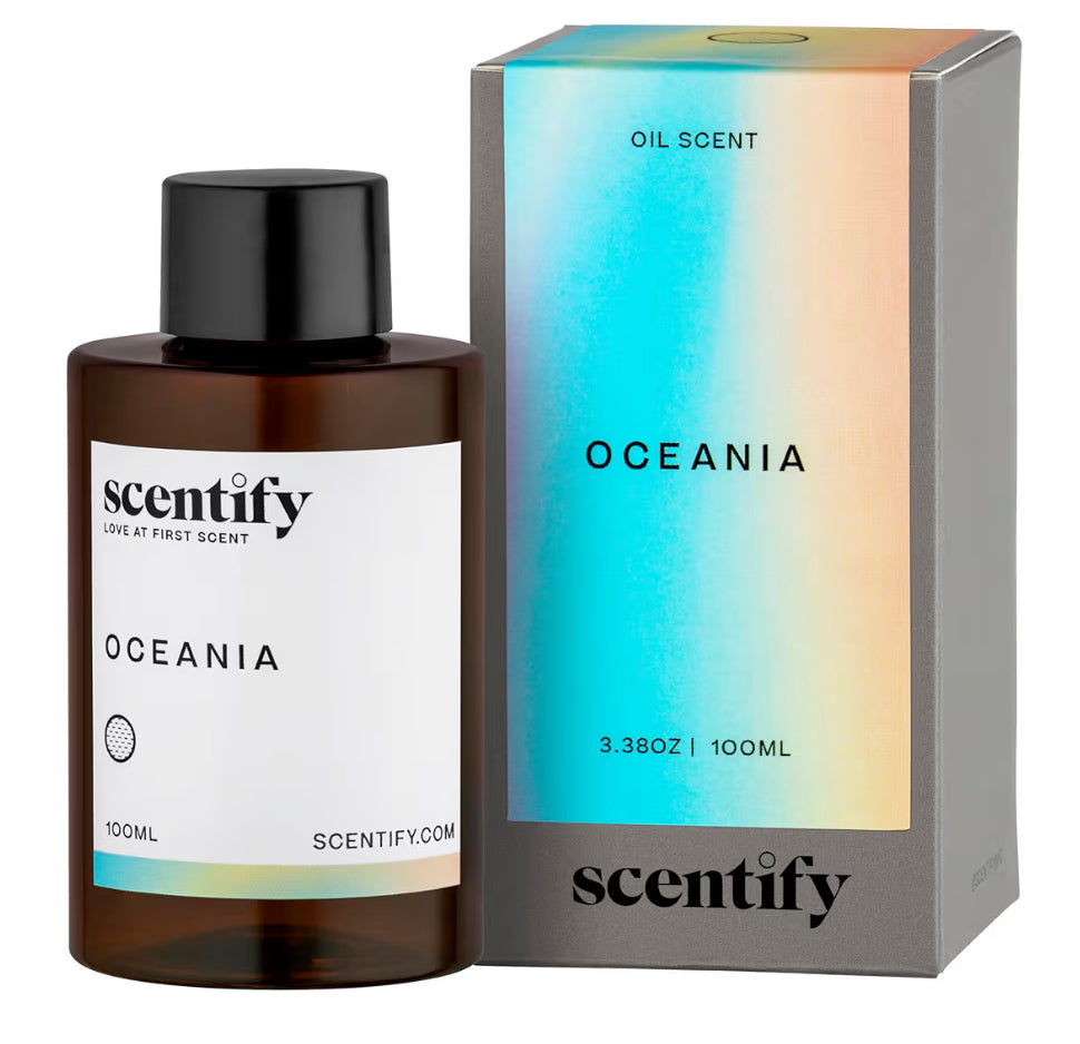 Scentify Oceania Luxurious Relaxing Aroma Oil Refill Scent for Oil Diffusers Aromatherapy Diffuser Fragrance
Orange, Apple, White Tea, Lavender Scents, 100ml, 3.38 oz
