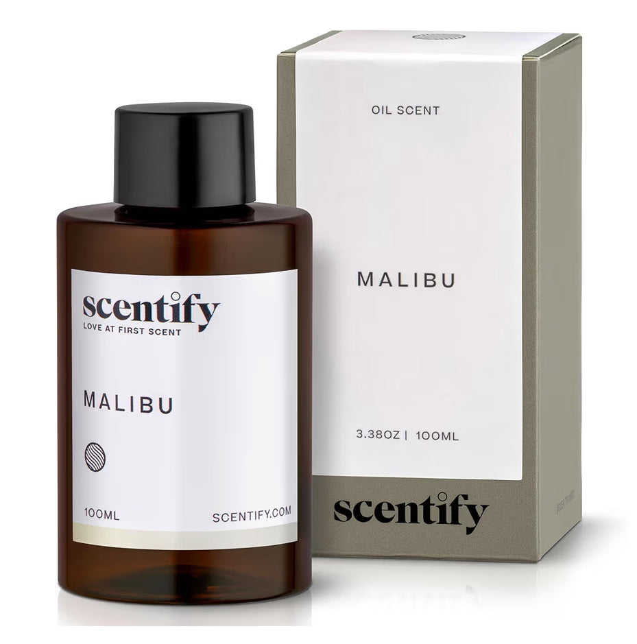 Scentify Malibu Aroma Oil Refill Scent for Oil Diffusers Aromatherapy Diffuser Fragrance
Lemon, White Tea, Thyme, Cedar, Musk Scents, Luxurious, Relaxing, 100ml, 3.38 oz