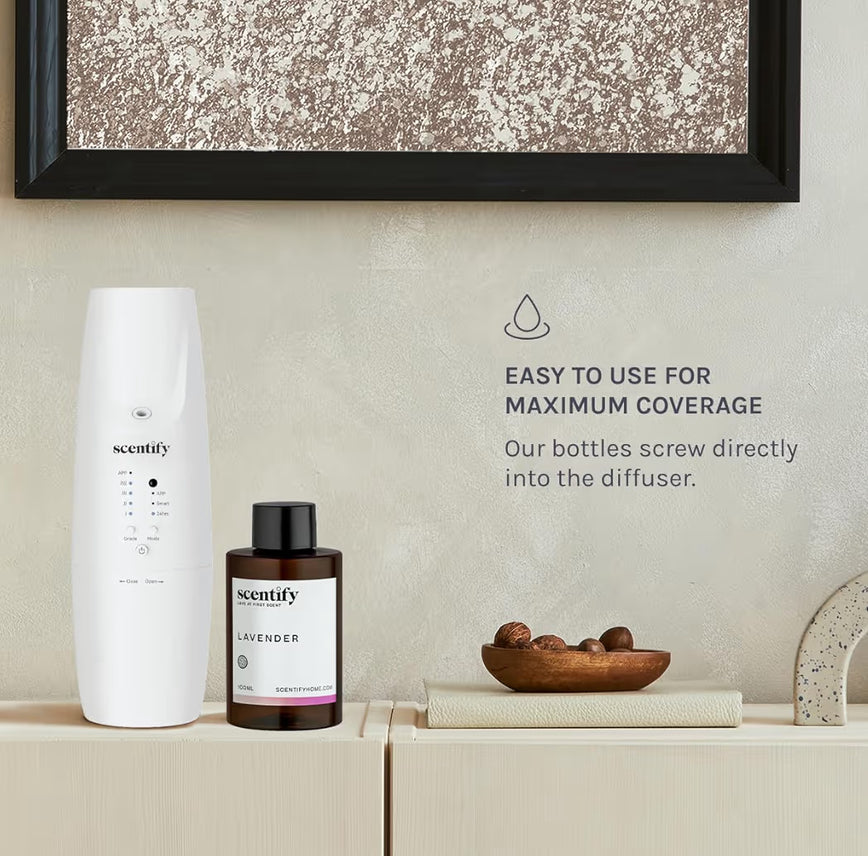 Scentify Luxurious Lavender Musk Relaxing Aroma Oil Refill Scent
for Oil Diffusers, Bergamot, Vanilla, Cedarwood Scents, Aromatherapy Diffuser, Fragrance, 100ml, 3.38 oz