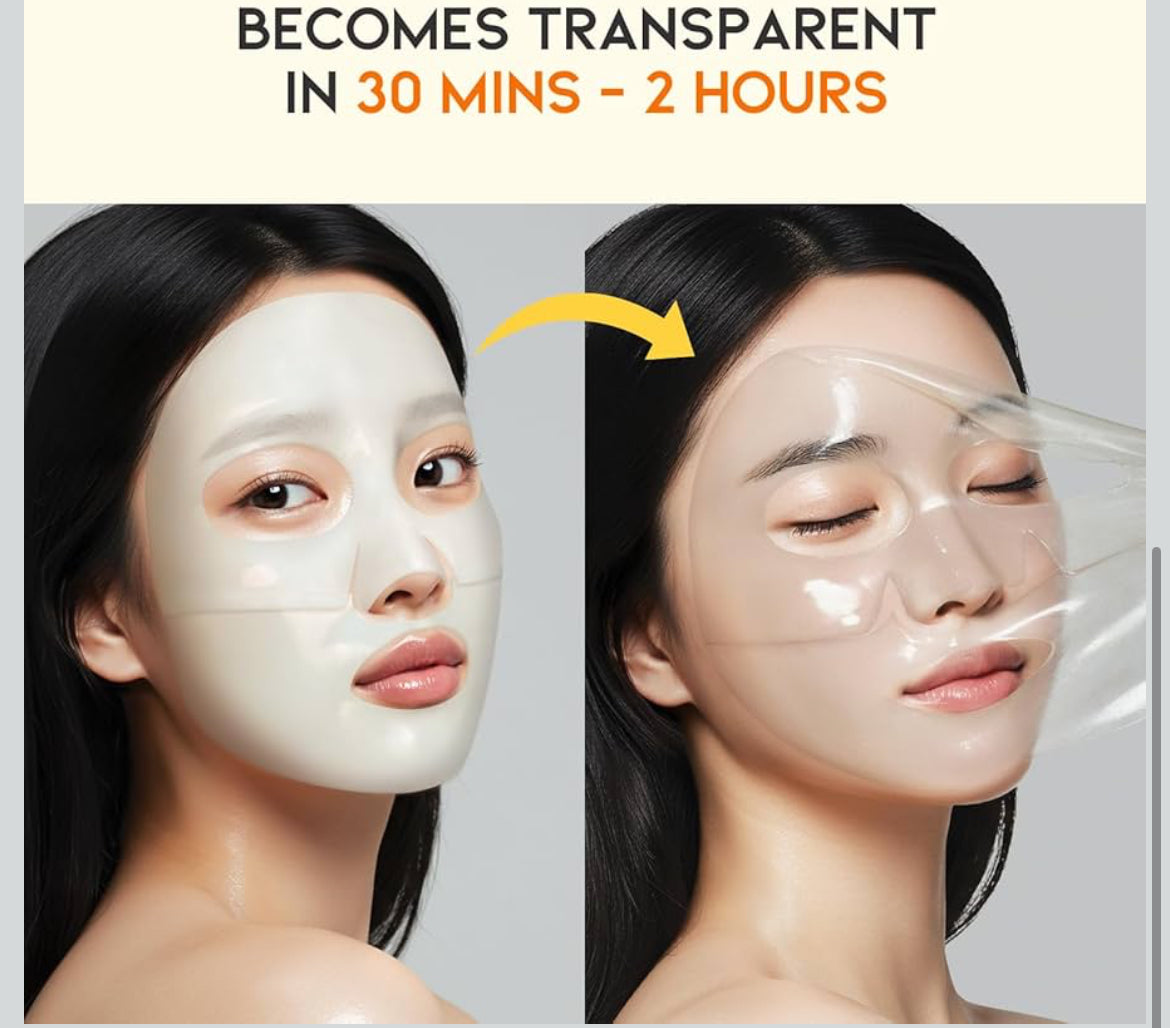 #OOTD Vitamin C Collagen Glutathione Hydrating & Firming Hydrogel Sheet Mask - Radiant Glow Gel Mask and Dull Skin (5pcs)