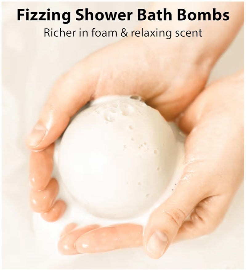 Natural Bath Bombs Skin Nourishing Detox Moisturize Antioxidant Acai Blueberry Luxury Fizzing Spa Bubble Bath Gift Set for Sensitive Skin Stress Relief Relaxation Gift Birthday Christmas