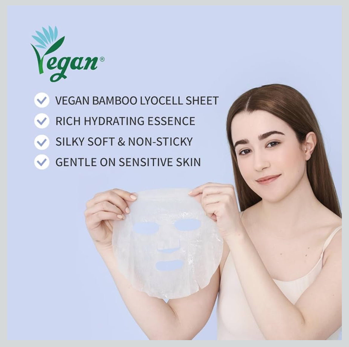 #OOTD Triple Hyaluron Hydrating Mask for Dry and Sensitive Skin, Anti Aging, Tightening and Moisturizing, Korean Vegan Beauty, Hyaluronic Acid, Caffeine, Vitamin C 10EA