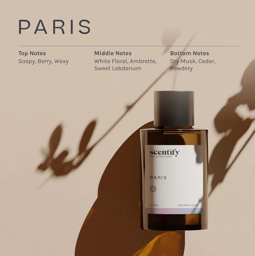 Scentify Paris Aroma Oil Refill Berry Floral Amber Powdery Scents Relaxing 100ml 3.38 oz
Aromatherapy, Diffuser Fragrance, for Oil Diffusers, Luxurious, Scent