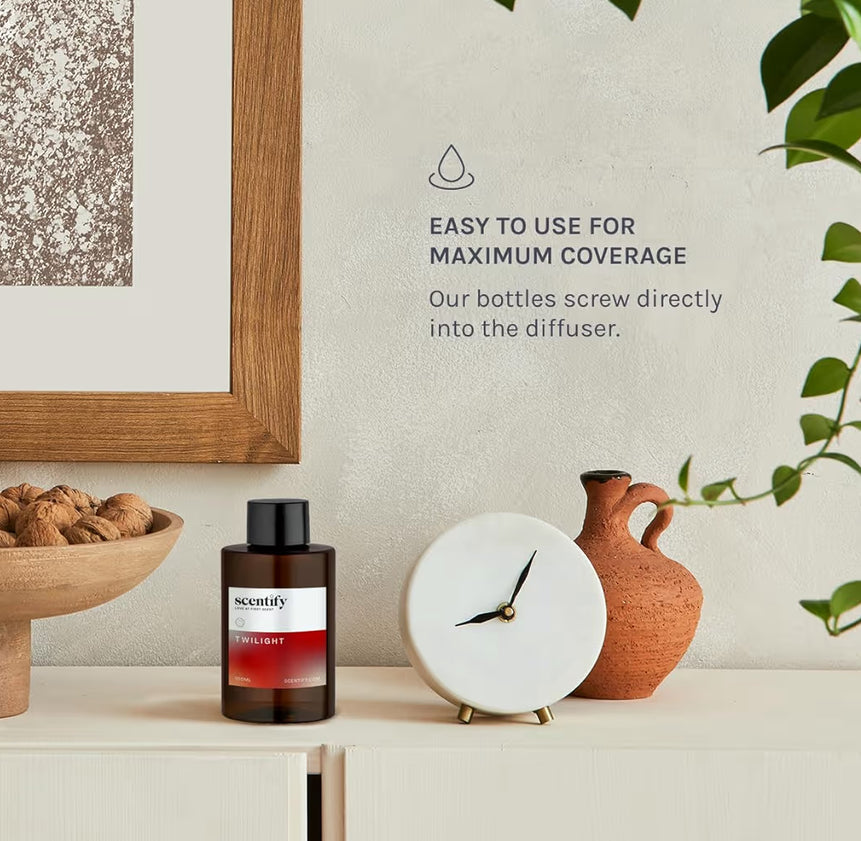 Scentify Holiday Twilight Aroma Oil Christmas Refill Scent for Oil Diffusers - Apple, Spice, Clove, Citrus - Luxurious Relaxing Aromatherapy Fragrance 100ml, 3.38oz