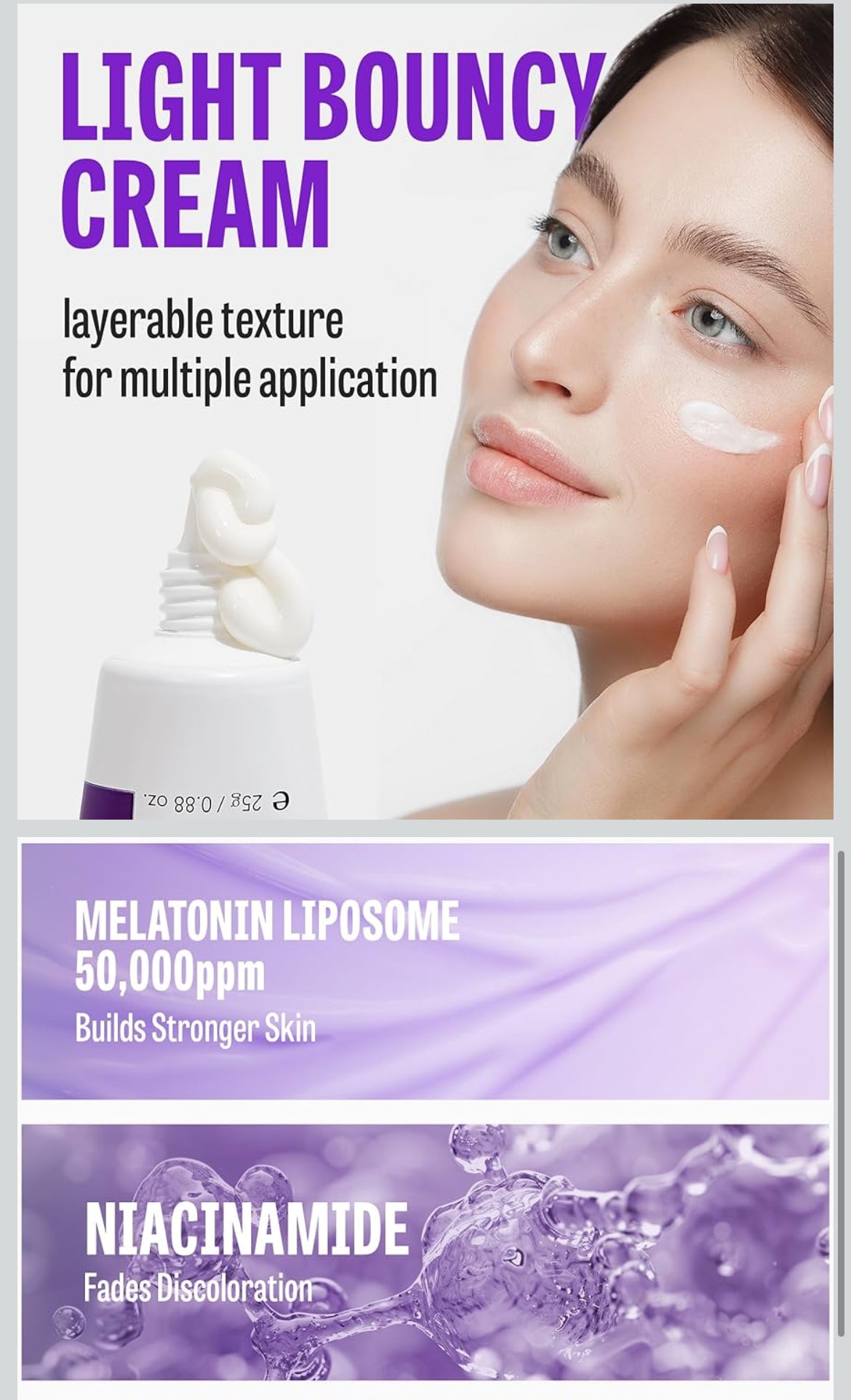 Time Return Melatonin Cream | Face Brightening Cream & Face Moisturizer for Dry Skin | Relaxing Face Cream for Women & Men | Melatonin Face Cream for Resilient Skin, 0.88 oz